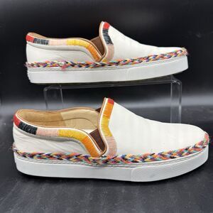 Schutz Tirian Embroidered Leather Loafers Slip On Sneakers Womens Size 9.5